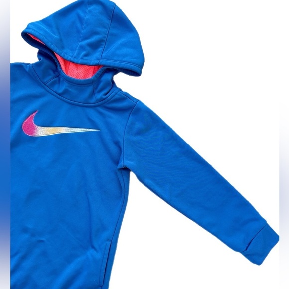 Nike Girls Blue Pullover Hoodie Size 6 - Picture 2 of 6